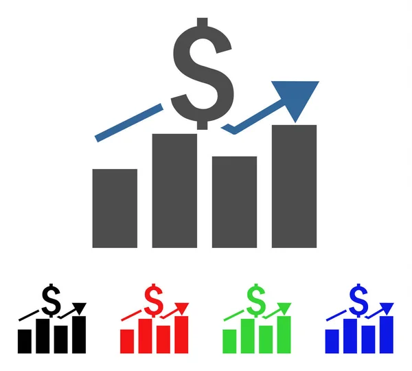 Grafico di vendita Icona vettoriale — Vettoriale Stock