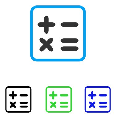 Hesap makinesi simge çerçeveli