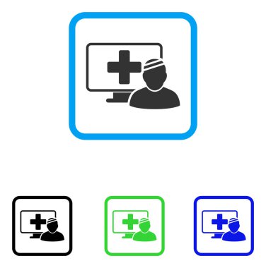 Simge bilgisayar hasta çerçeveli