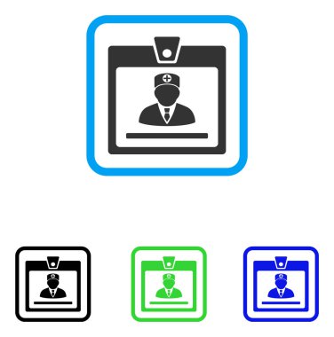 Doktor rozet simge çerçeveli