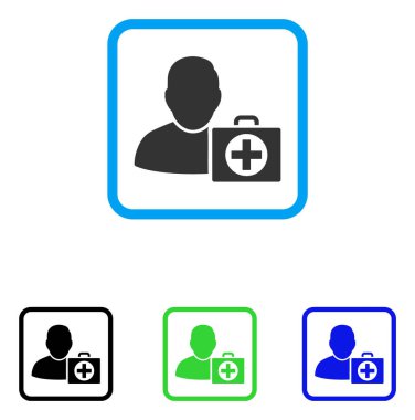 Doktor simgesi çerçeveli