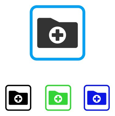 Tıbbi klasör simgesi çerçeveli