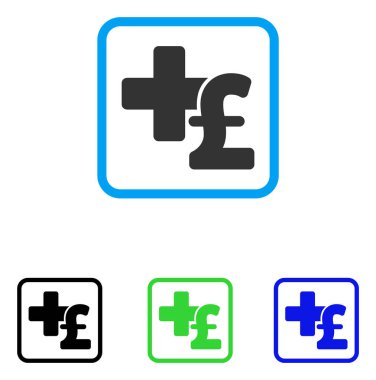 Tıbbi Lirası iş simge çerçeveli