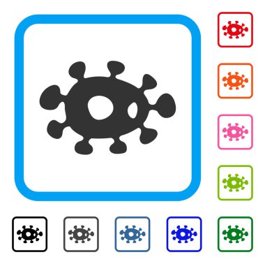 Bakteri simgesi çerçeveli