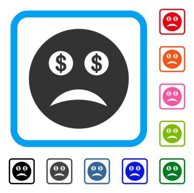 İflas Smiley simgesi çerçeveli