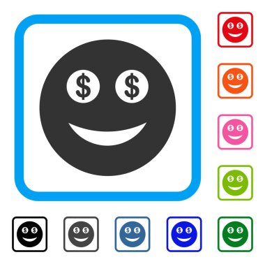 İş Smiley simgesi çerçeveli