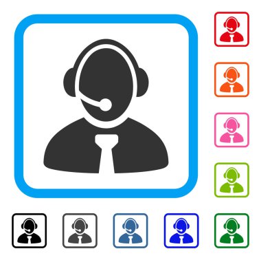 Çağrı merkezi Yöneticisi simgesini çerçeveli