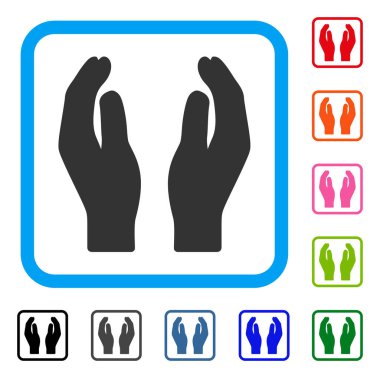 Eller simgesini çerçeveli