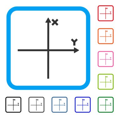 Kartezyen eksen simgesini çerçeveli