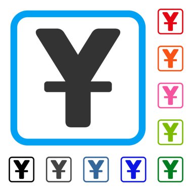 Çin Yuan simgesi çerçeveli