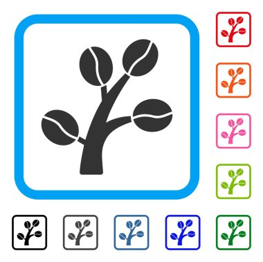 Kahve ağacı simgesini çerçeveli