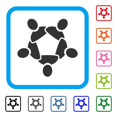 İşbirliği simgesi çerçeveli