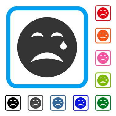 Cry Smiley simgesi çerçeveli