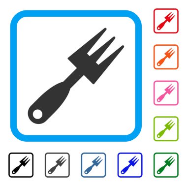 Kültivatör komisyon simgesi çerçeveli