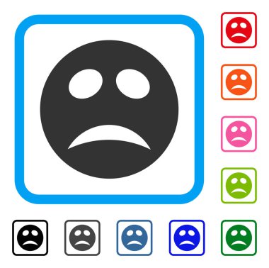 Depresyon Smiley simgesi çerçeveli