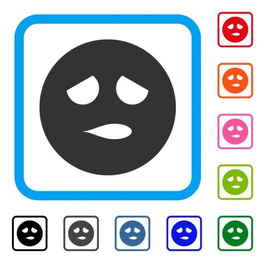 Smiley çerçeveli simgesi rahatsız