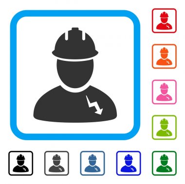 Elektrikçi simgesi çerçeveli