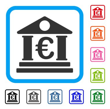 Euro banka Binası simgesi çerçeveli
