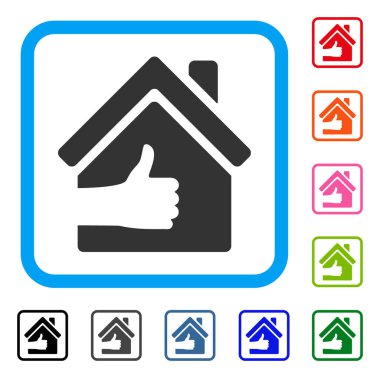 Mükemmel ev simgesini çerçeveli