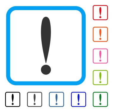 Ünlem işareti simgesi çerçeveli