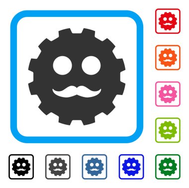 Beyefendi Smiley dişli simgesini çerçeveli