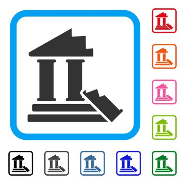 Tarihi kalıntılar simgesi çerçeveli