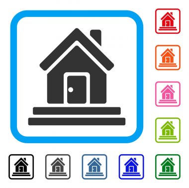 Evin ön kapı simgesi çerçeveli