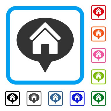 Ev bilgi balonunu simgesi çerçeveli