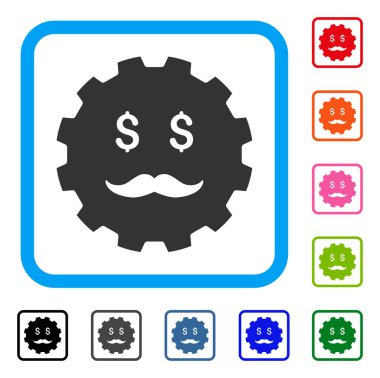 Yatırımcı Smiley dişli simgesini çerçeveli
