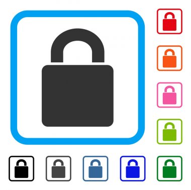 Kilit simgesi çerçeveli