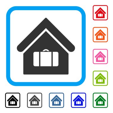 Bagaj odası simgesi çerçeveli