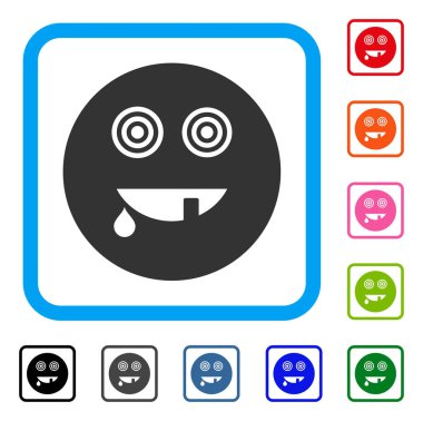 Manyak Smiley simgesi çerçeveli