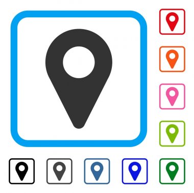 Harita işareti simgesi çerçeveli