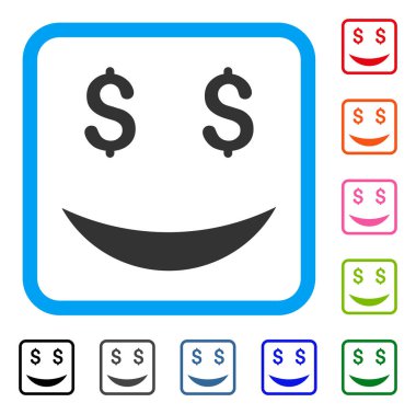 Milyoner gülümseme simgesi çerçeveli