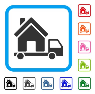 Mobil ev simgesini çerçeveli