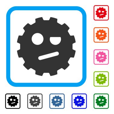 Olumsuzlama Smiley dişli simgesini çerçeveli