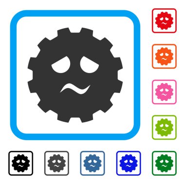 Yazık Smiley dişli simgesini çerçeveli