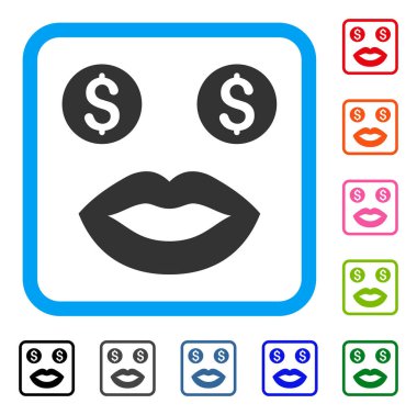 Fahişe gülümseme simgesi çerçeveli