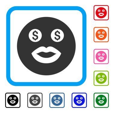 Fahişe Smiley simgesi çerçeveli