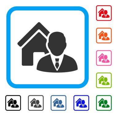 Emlakçı simgesi çerçeveli