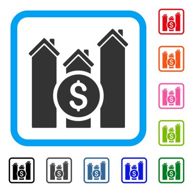 Emlak Fiyat grafikleri simge çerçeveli