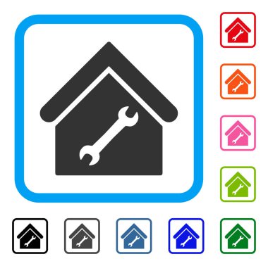 Onarım bina simgesini çerçeveli