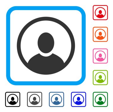 Yuvarlak kullanıcı portre simgesi çerçeveli