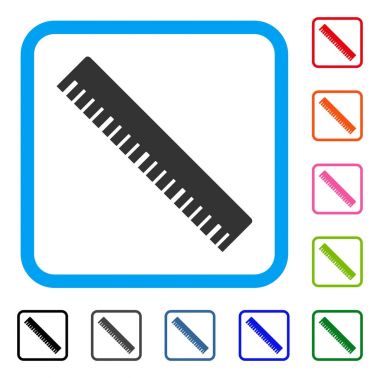 Cetvel simgesi çerçeveli