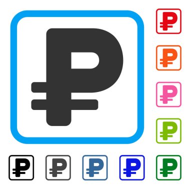Rus Rublesi simgesi çerçeveli