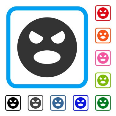 Çığlık Smiley simgesi çerçeveli