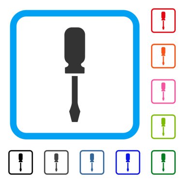 Tornavida simgesi çerçeveli