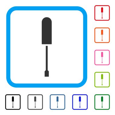 Tornavida simgesi çerçeveli