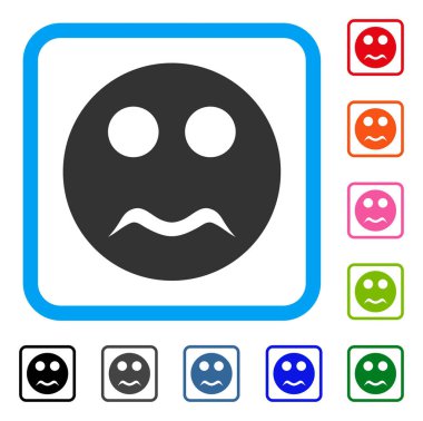 Ciddi Smiley simgesi çerçeveli