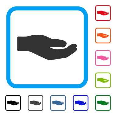 Paylaşım el simgesi çerçeveli